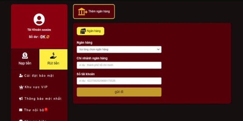 Điền chính xác thông tin giao dịch nhận thưởng