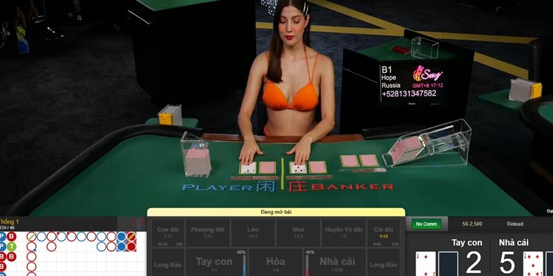 Soi cầu Baccarat dạng nghiêng hiệu quả